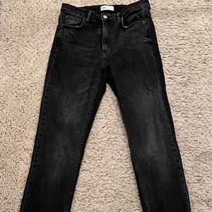 ZARA Dark Grey Split Hem Skinny Jeans